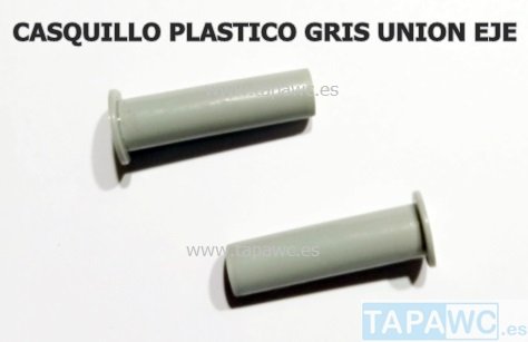 Juego 2 CASQUILLOS UNION EJE plastico gris compatible