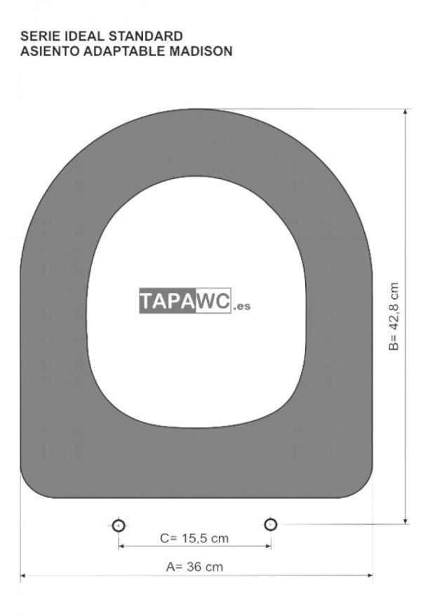 Asiento inodoro MADISON tapawc compatible Ideal Standard