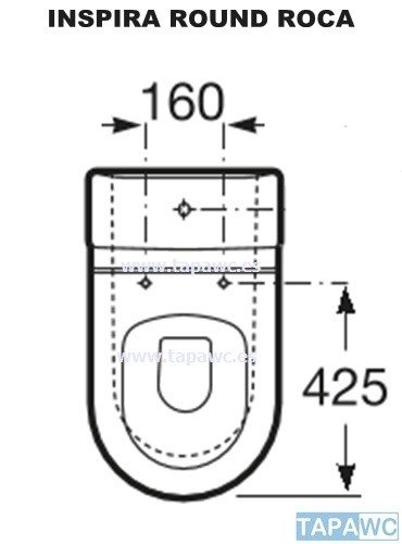 Asiento inodoro INSPIRA ROUND AMORTIGUADO SUPRALIT original tapawc Roca
