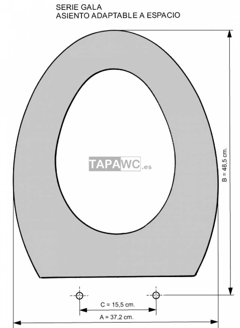 Asiento inodoro ESPACIO tapawc compatible Gala - Imagen 3