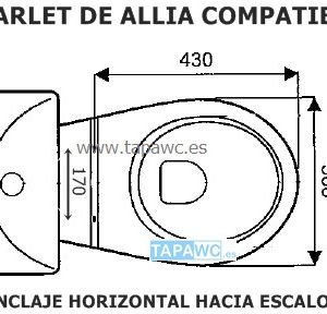 Asiento inodoro SCARLET tapawc compatible ALLIA