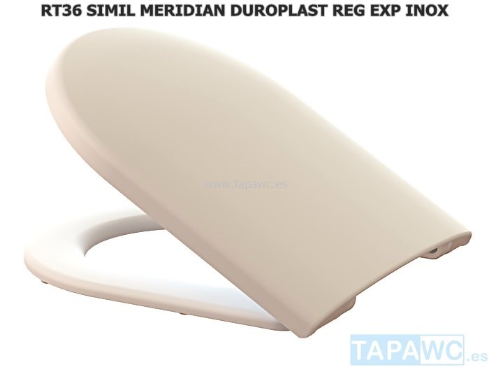 Tapa Wc RT36 MERIDIAN simil duroplast anclaje regulable inox expansor -ultima color ROSA CLARO