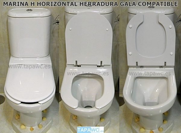 Asiento inodoro PMR HERRADURA tapawc compatible ADAPTABLE