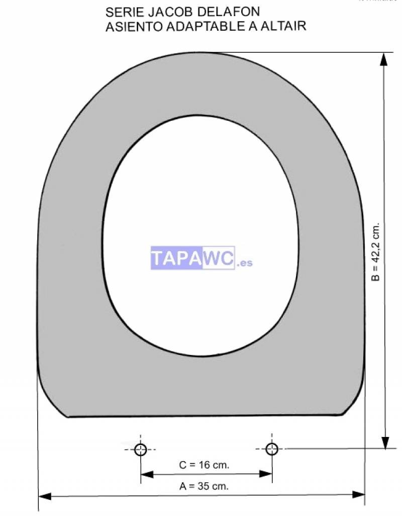 Asiento ALTAIR tapawc compatible Jacob Delafon AMORTIGUADO - Imagen 2
