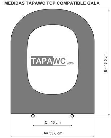 Asiento inodoro TOP tapawc compatible Gala