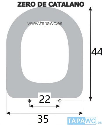 Asiento inodoro ZERO compatible CATALANO tapawc