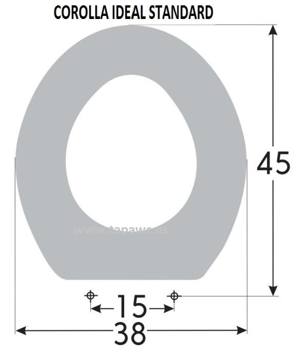 Asiento inodoro COROLLA tapawc compatible Ideal Standard
