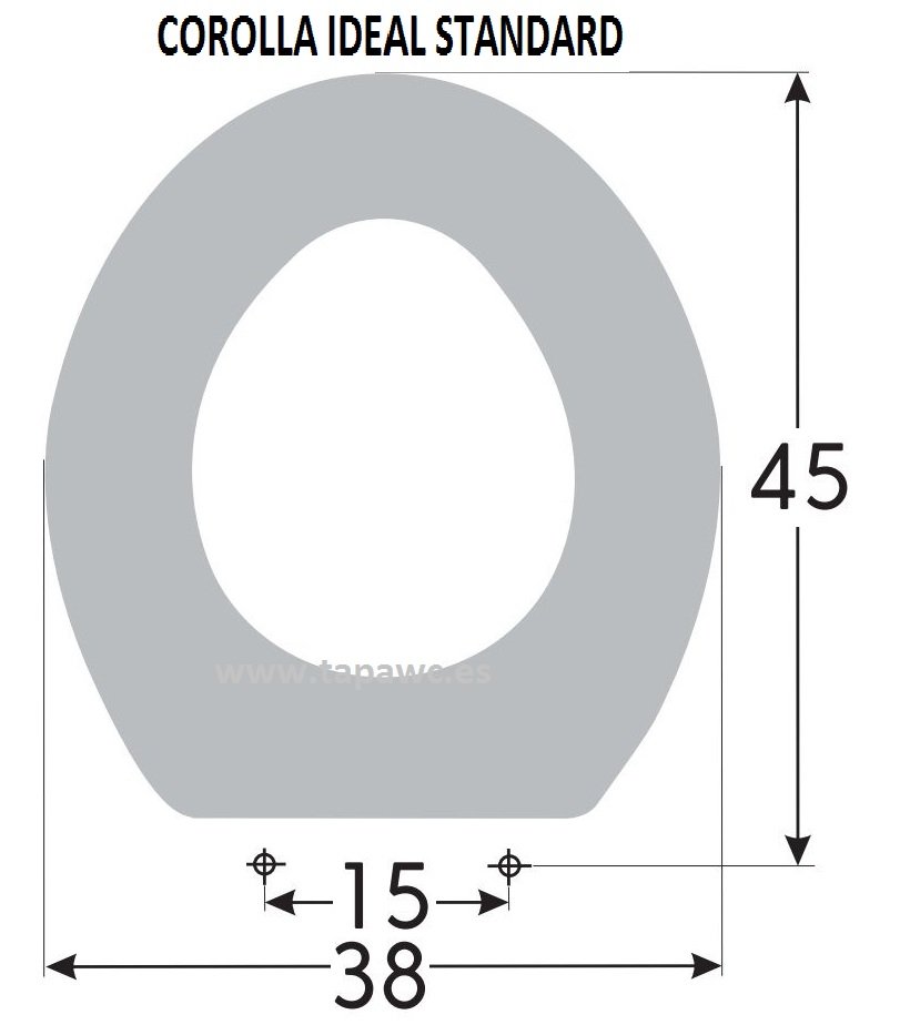 Asiento inodoro COROLLA tapawc compatible Ideal Standard - Imagen 2