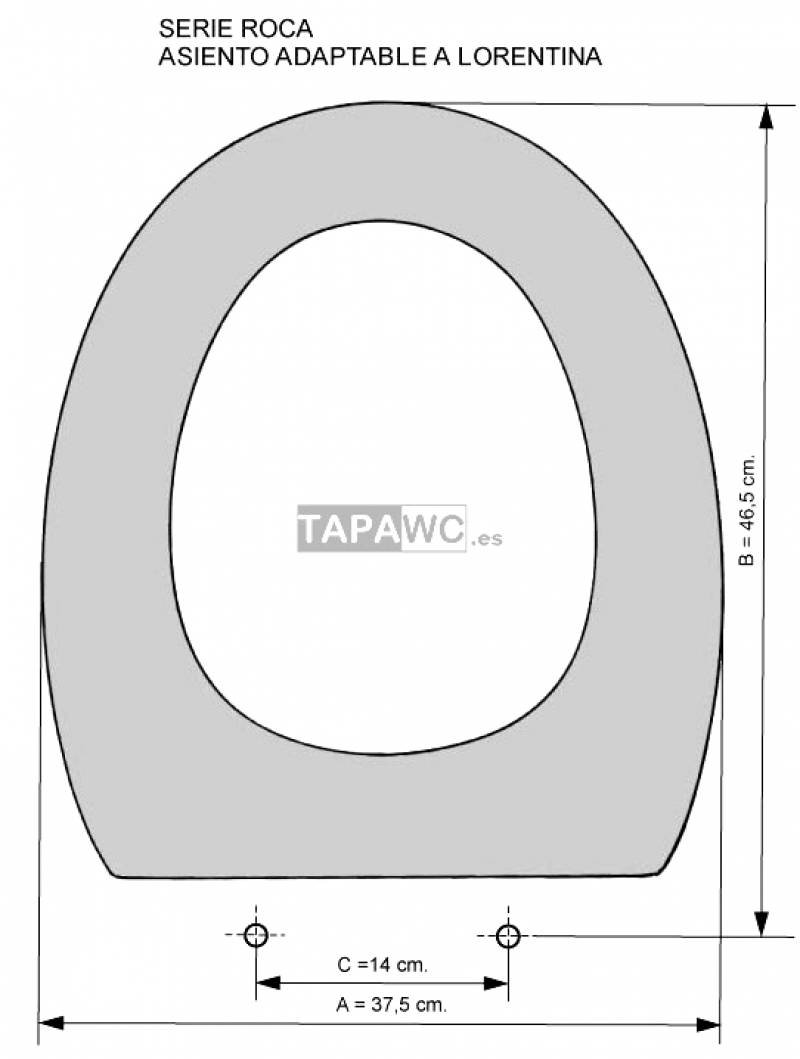 Asiento inodoro LORENTINA tapawc compatible Roca AMORTIGUADO - Imagen 3