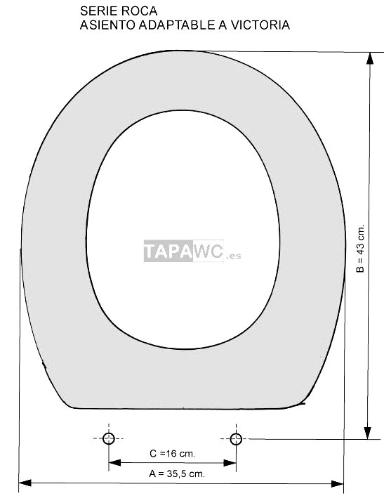 Asiento inodoro VICTORIA tapawc compatible Roca AMORTIGUADO