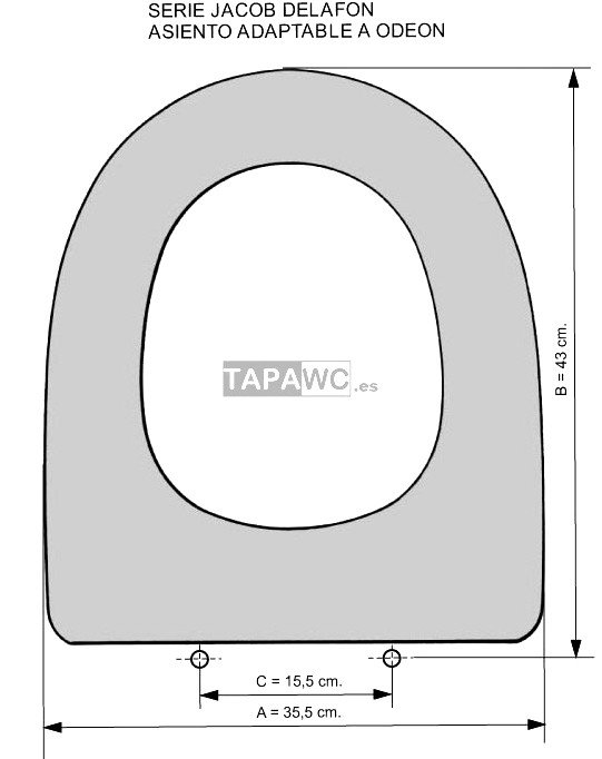 Asiento inodoro ODEON tapawc compatible Jacob Delafon AMORTIGUADO