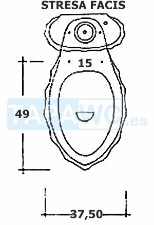 Asiento ESTRESA tapawc compatible facis