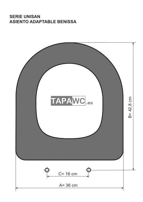 Asiento inodoro AVEIRO - BENISSA tapawc compatible Unisan