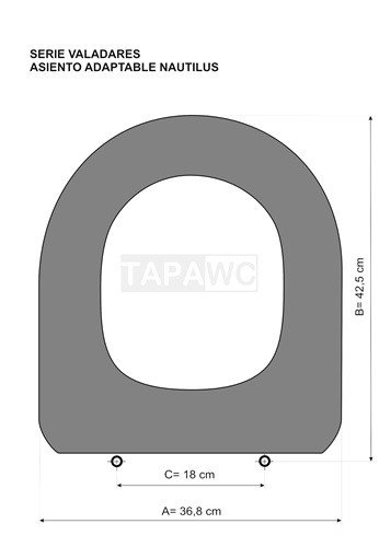 Asiento inodoro NAUTILUS tapawc compatible Amortiguado Valadares
