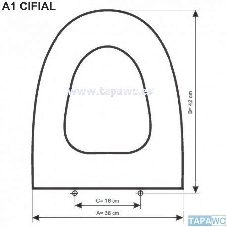 Asiento inodoro A1 tapawc compatible Cifial