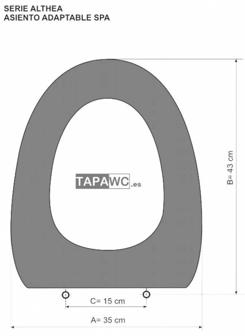 Asiento inodoro SPA tapawc compatible amortiguado Althea - Imagen 3