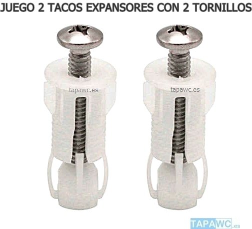 Juego 2 Tacos expansor + 2 tornillo para taco expansor