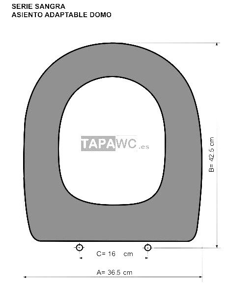 Asiento inodoro DOMO tapawc compatible Sangra AMORTIGUADO