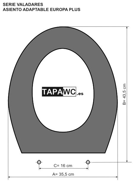 Asiento inodoro EUROPA PLUS tapawc compatible Valadares