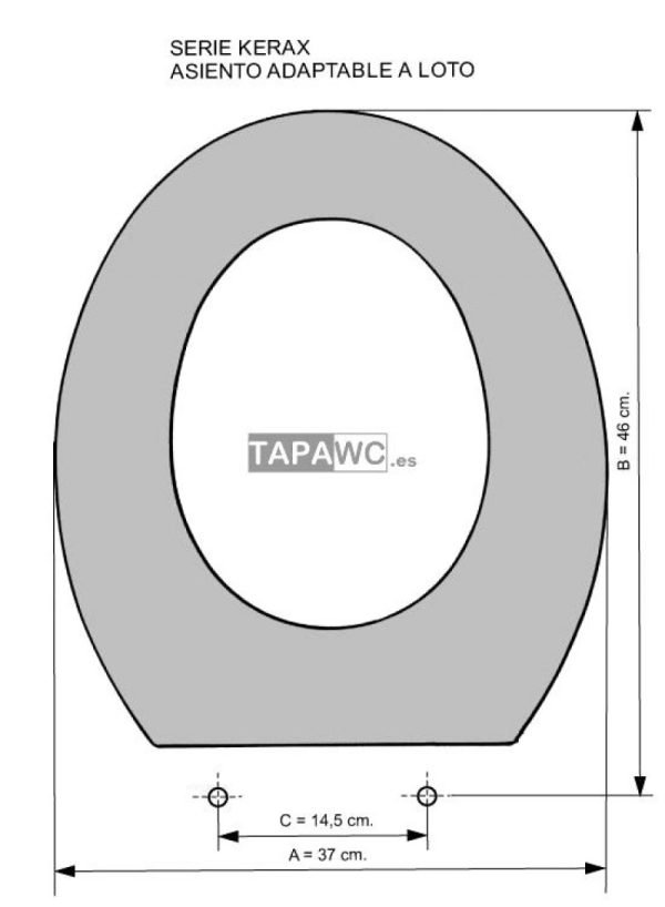 Asiento inodoro LOTO tapawc compatible Kerax