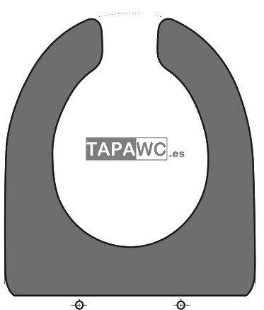 Asiento inodoro PMR HERRADURA tapawc compatible ADAPTABLE