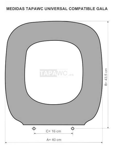 Asiento inodoro UNIVERSAL tapawc compatible Gala