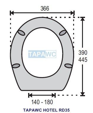 Asiento inodoro HOTEL VICTORIA DUROPLAST RD36 tapawc standard