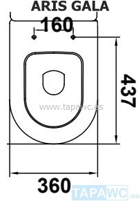Asiento inodoro ARIS original tapawc Gala