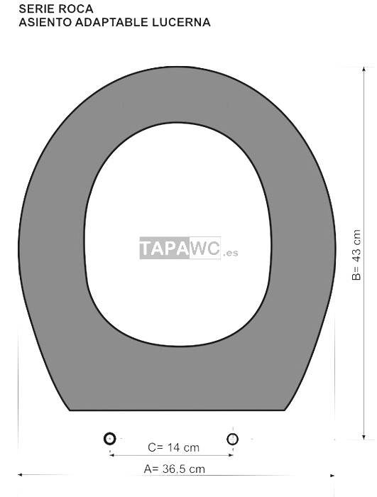 Asiento inodoro LUCERNA tapawc compatible Roca AMORTIGUADO