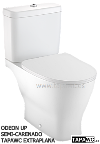 Asiento inodoro ODEON UP SEMI-CARENADO 15.50 amortiguado Blanco original tapawc Jacob Delafon