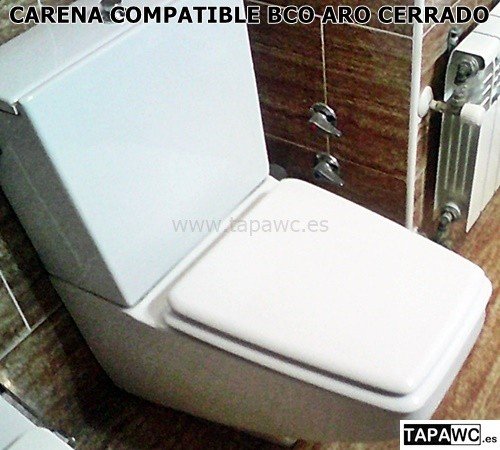 Asiento inodoro CARENA aro CERRADO compatible Roca AMORTIGUADO