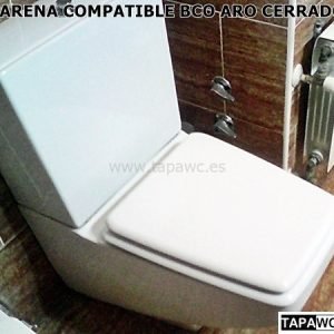 Asiento inodoro CARENA aro ABIERTO HERADURA tapawc compatible Roca