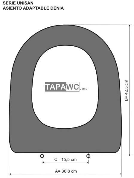 Asiento inodoro DENIA tapawc compatible Unisan