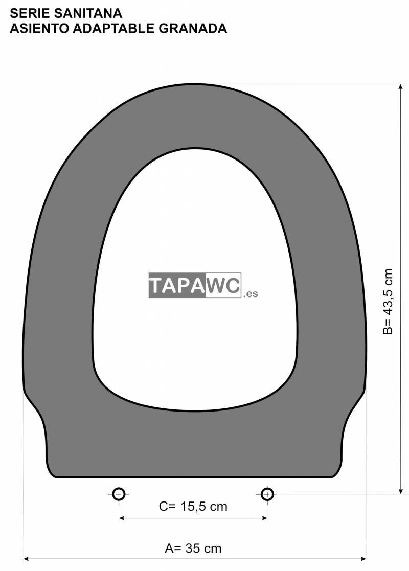 Asiento inodoro GRANADA SANITANA tapawc compatible - Imagen 3