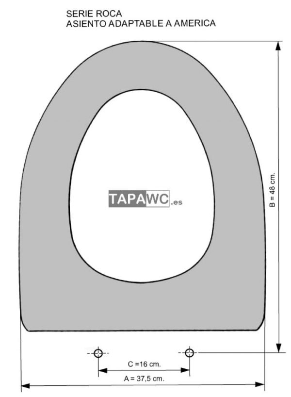 Asiento inodoro AMERICA Tapawc Compatible Fijo Roca