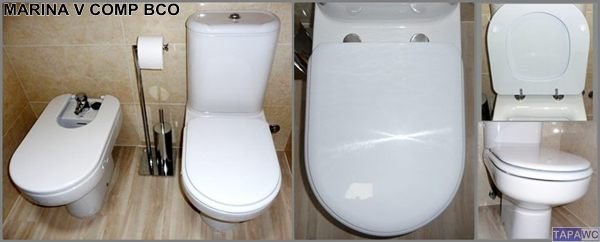 Asiento inodoro MARINA V tapawc compatible Gala AMORTIGUADO