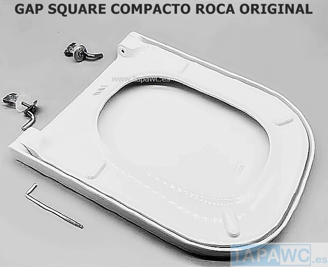 Asiento inodoro THE GAP SQUARE compacto 22 original tapawc Roca - Imagen 2