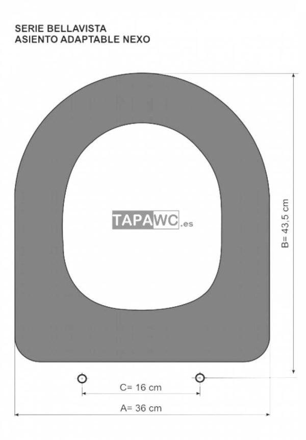 Asiento inodoro NEXO tapawc compatible Bellavista AMORTIGUADO