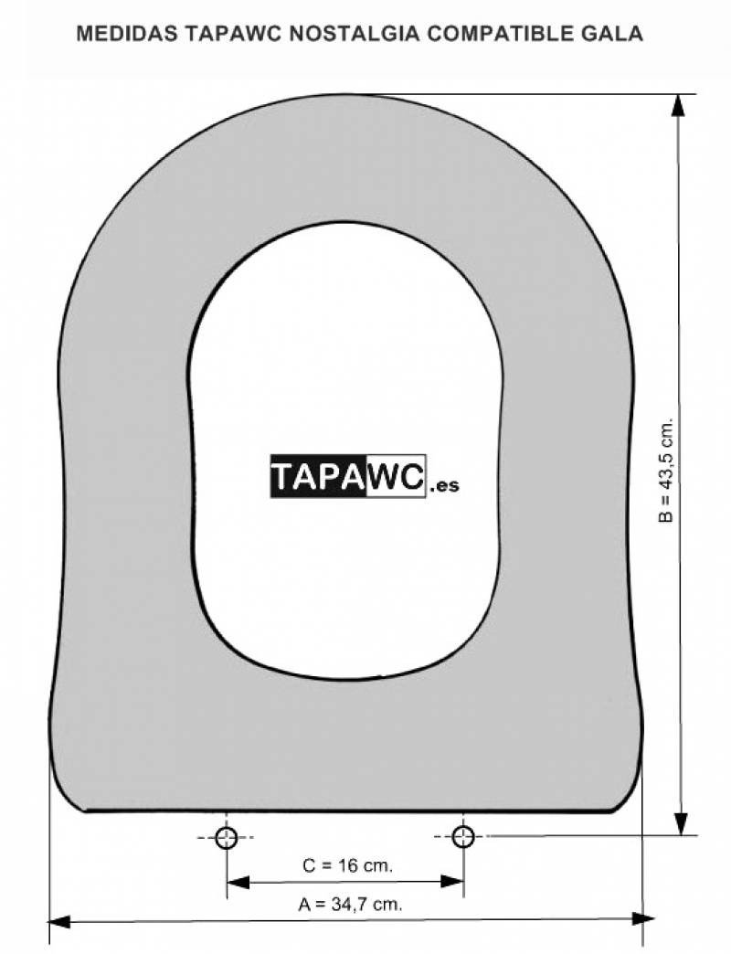 Asiento inodoro NOSTALGIA tapawc compatible Gala - Imagen 2