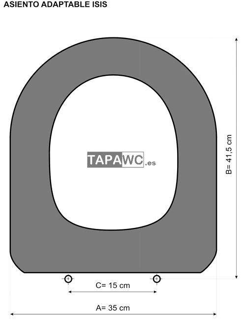 Asiento inodoro ISIS tapawc compatible Sangra