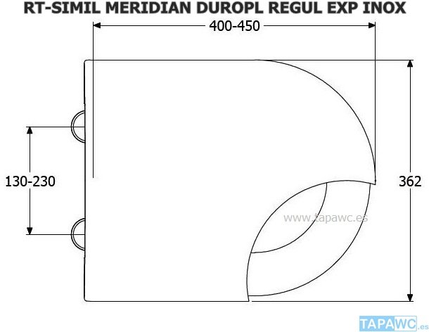 Tapa Wc RT36 MERIDIAN simil duroplast anclaje regulable inox expansor -ultima color ROSA CLARO - Imagen 2