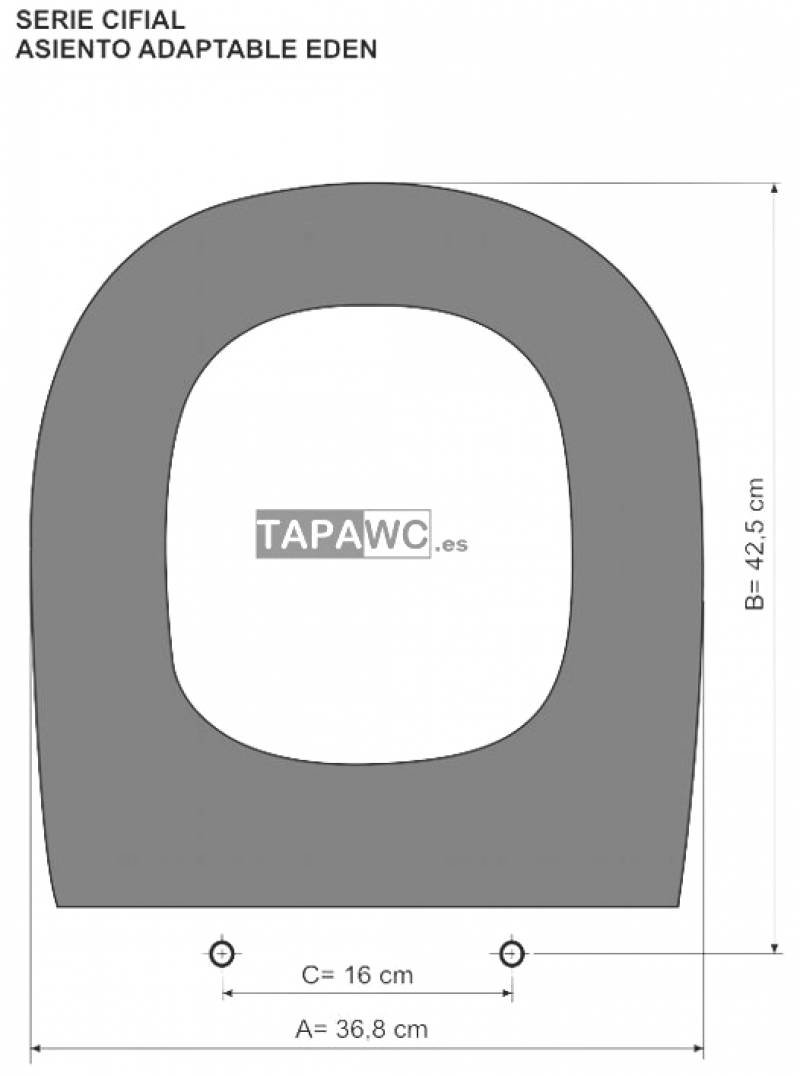 Asiento inodoro EDEN tapawc compatible Cifial - Imagen 3