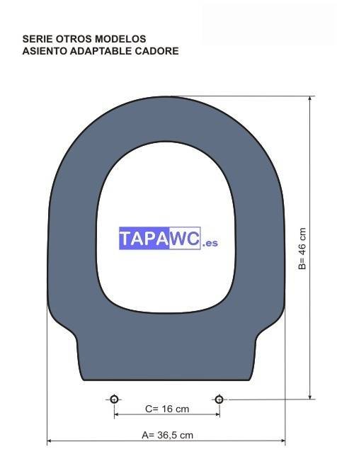 Asiento inodoro CADORE tapawc compatible Facis