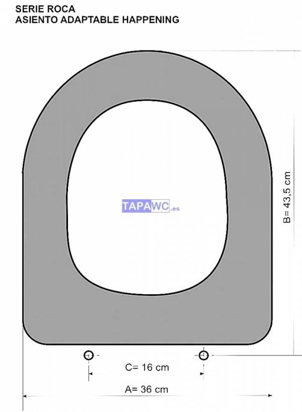 Asiento inodoro HAPPENING tapawc compatible Roca