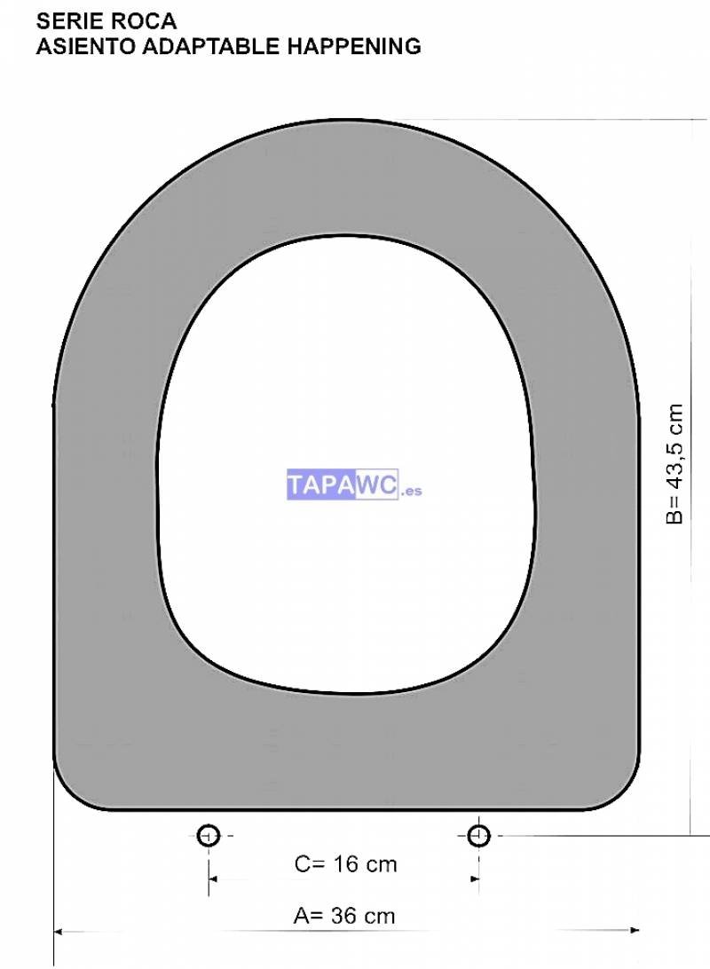 Asiento inodoro HAPPENING tapawc compatible Roca - Imagen 2