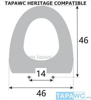 Asiento inodoro HERITAGE tapawc compatible Porcher ideal standard