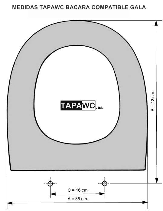 Asiento inodoro BACARA tapawc compatible Gala