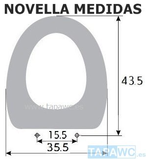 Asiento inodoro NOVELLA tapawc compatible Sangra