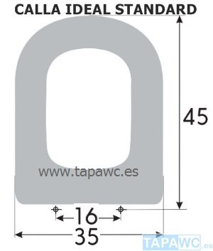 Asiento inodoro CALLA tapawc compatible Ideal Standard