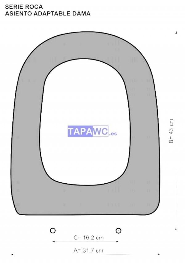 Asiento inodoro DAMA RETRO tapawc compatible Roca AMORTIGUADO